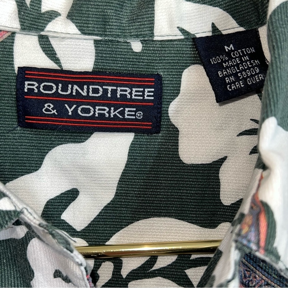 Roundtree & Yorke Caribbean/ Hawaiian men’s shirt size med - Picture 5 of 11